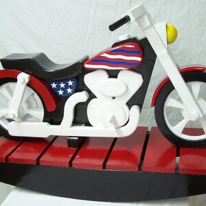 Wood Motorcycle Rocker Etsy