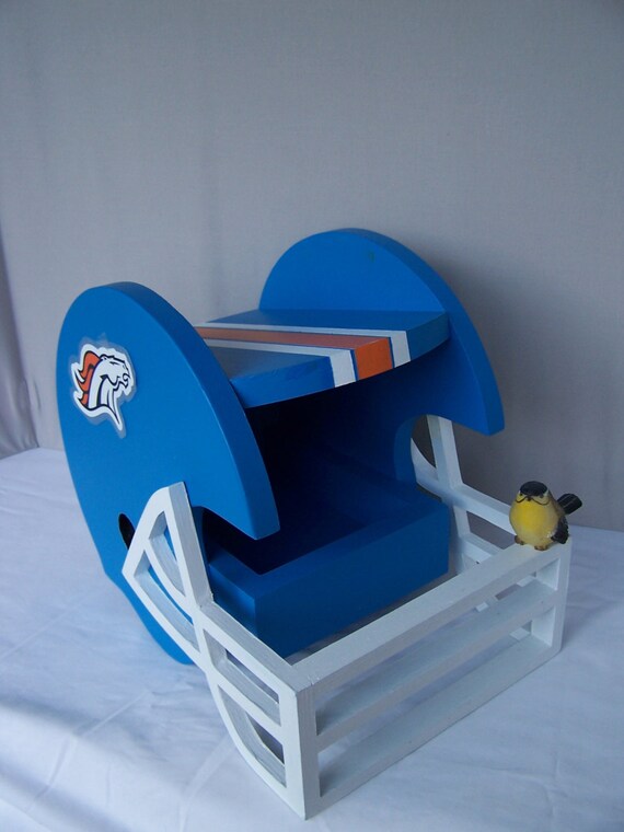 Football Helmet Bird Feeder Denver Broncos Etsy