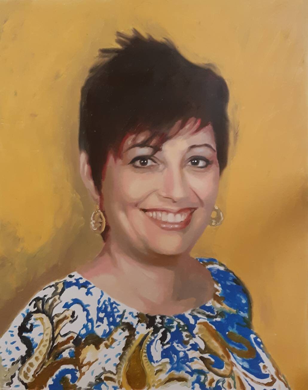 custom portrait painting from photo near me