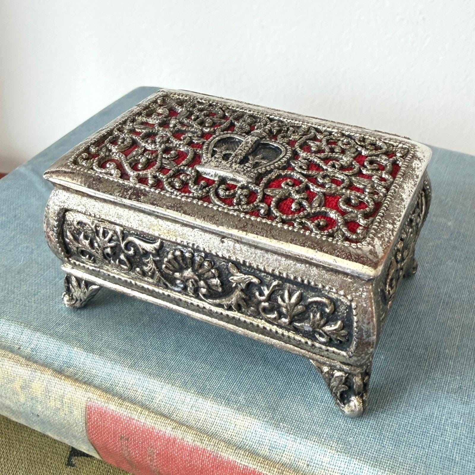 Antique Silver Box Made in Japan - Etsy