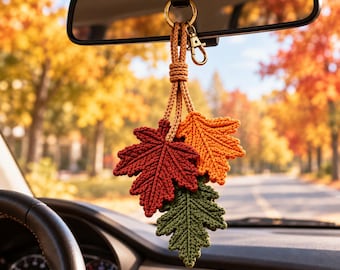Crochet Autumn Maple Leaf Wall Hanging Pattern PDF | Fall Thanksgiving Boho Door Decor DIY