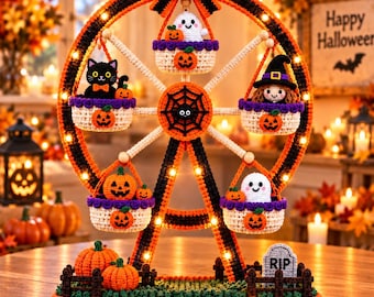 Crochet Halloween Ferris Wheel Amigurumi Pattern (PDF Download)