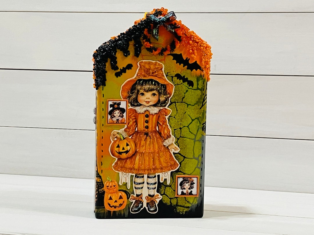 Glitzhome 11"H Lighted Resin Table Village Decor, Halloween Haunted House Decor, Tabletop Decoration - View #6