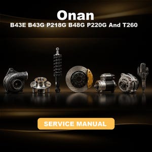 Manual de servicio de ONAN B43E, B43G, P218G, B48G, P220G y T260