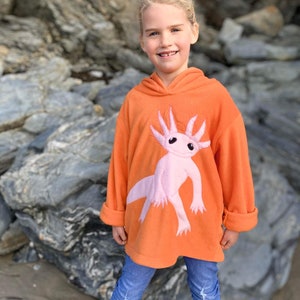 Axolotl Hoodie custom gift, kids axolotl hoodie, adult axolotl hoodie, axolotl sweatshirt, endangered animals hoodie zdjęcie 1