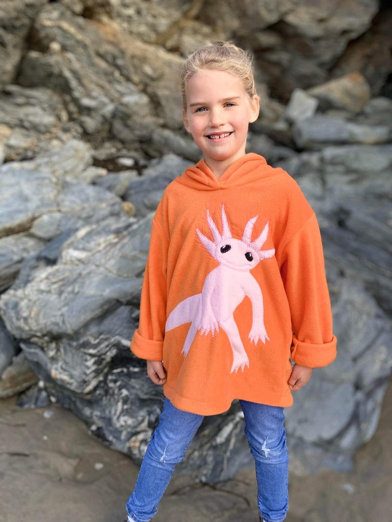 Axolotl Hoodie custom gift, kids axolotl hoodie, adult axolotl hoodie, axolotl sweatshirt, endangered animals hoodie zdjęcie 1