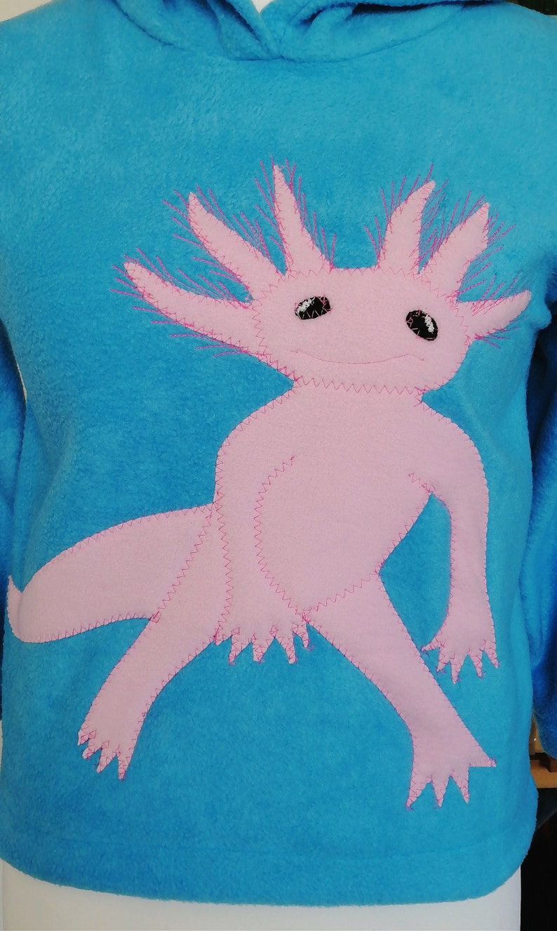 Axolotl Hoodie custom gift, kids axolotl hoodie, adult axolotl hoodie, axolotl sweatshirt, endangered animals hoodie zdjęcie 3