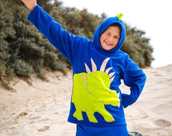 Styracosaurus dinosaur spike hoodie, kids custom dinosaur hoodie, spiked dinosaur hoodie, birthday dinosaur gift