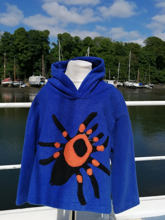 Tarantula Spider Spike Hoodie, Blue Spider Hoodie, Tarantula Gift