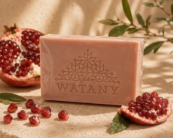 Palestinian Nabulsi Pomegranate Olive Oil Soap Handmade in Nablus