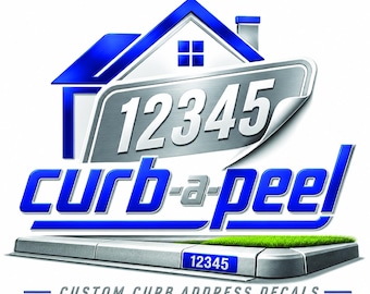 Custom Printed Curb Address Decals