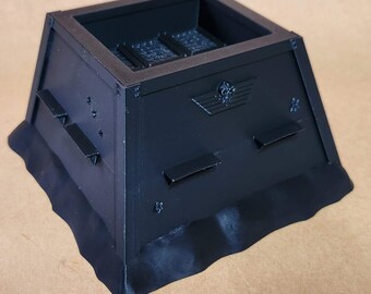 D26G05 Retro Reinforced Bunker designed by Doctor Spork Oldhammer style terrain FDM 3d printed