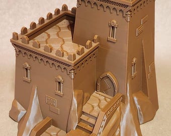 D26G03 Retro Space Dwarf Hold designed by Doctor Spork Oldhammer style terrain FDM 3d printed