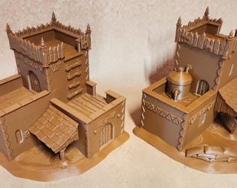 D26G15 Retro Greenskin Settlement by Doctor Spork Oldhammer terrain 3d printed DS033
