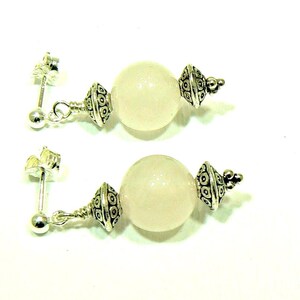 Rose Quartz Earrings on Sterling Silver Posts