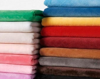 Solid Smooth Minky Fabric: Plush Cuddle Fabric - 65'' Wide By The Yard