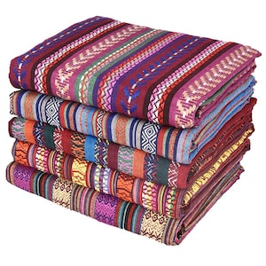Nepal-stil Jacquard bomullslinnetyg, symaterial (halv meter)
