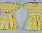 SALE 50s Dress LACE Floral Embroidered Baby Girl Dress Frock Sheer Pleated Dress Tea Garden Birthday Party Wedding 0 - 3 month old maybe 6