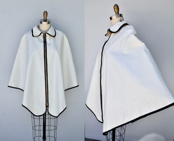 Vintage Raincoat Cape Poncho - 60s 70s Rain Poncho