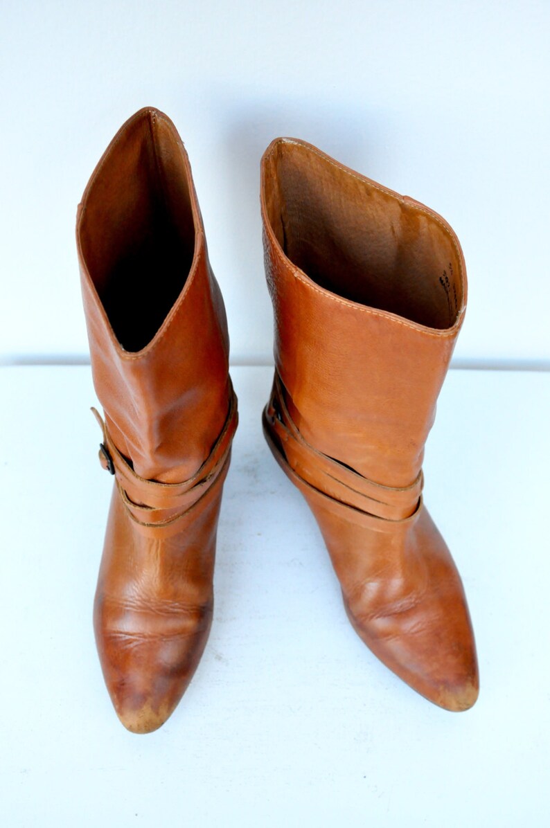 Frye Belted Leather Boots Frye Boots Mid Calf Boots Etsy