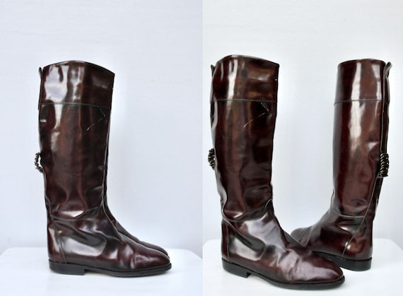Vintage Italian Riding Boots - Equestrian Boots -