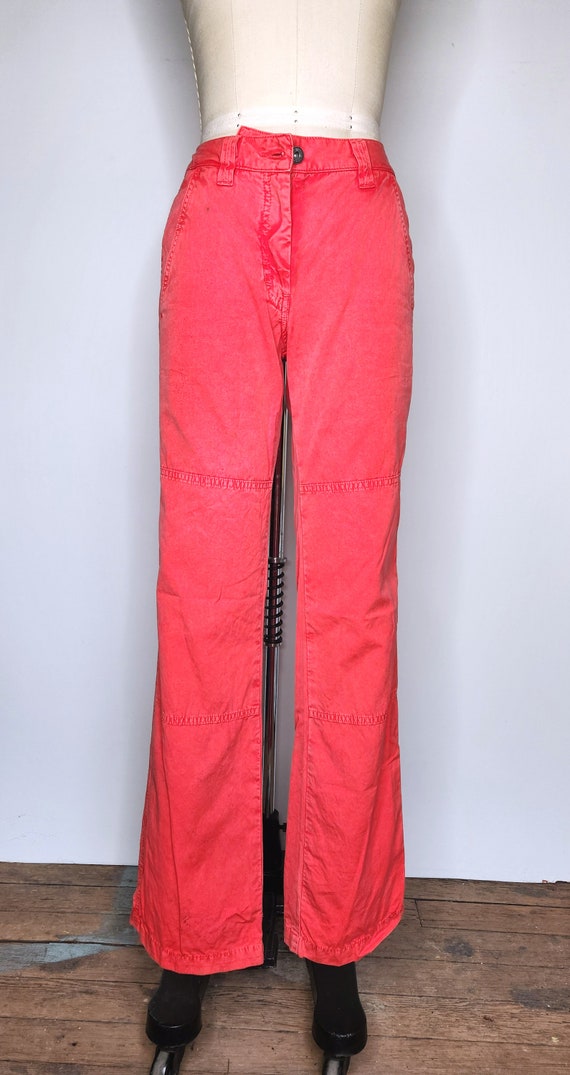 90s Utility Red Pants Jeans - High Waist Jeans Pa… - image 8