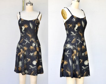 Fuzzi Dress Made in Italy - Blondes Fuzzi Dress - Novelty Print Dress - Mini Dress - Italian Designer Dress - Seashells Print Dress XS