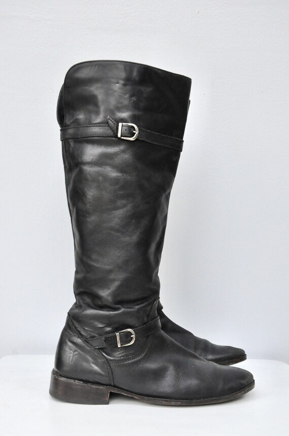 Vintage FRYE Leather Tall Boots - Equestrian Boot… - image 7