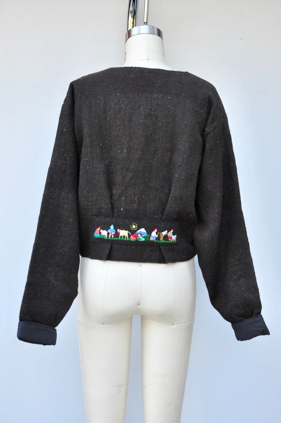 Vintage Wool Embroidered Jacket - Peruvian Bolivi… - image 7