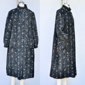 Abrigo de lana estilo popcorn vintage - Abrigo de lana grueso - Abrigo de los años 60 y 70 - Abrigo de lana con etiqueta Coatree Union - Abrigo de lana largo talla S y M