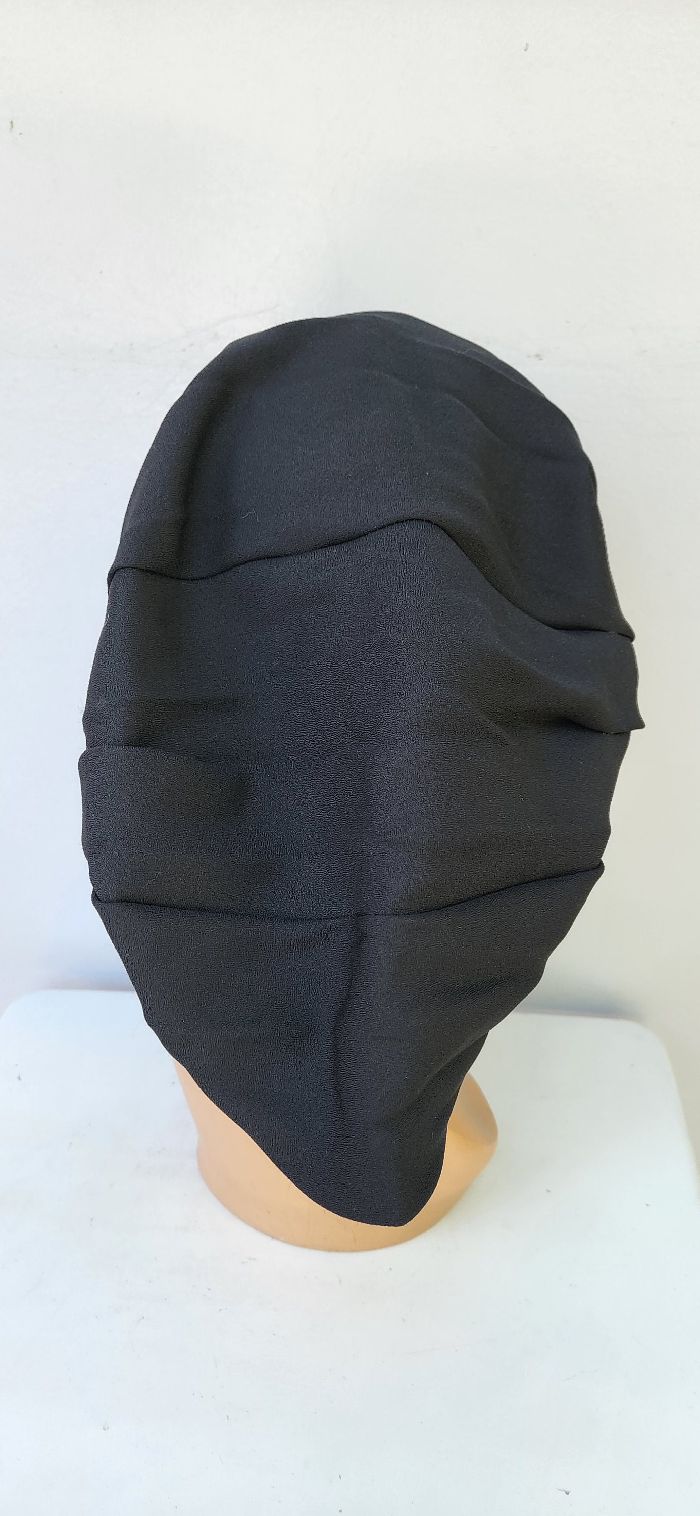 20s 30s Black Hat - Vintage Hat - Long Pointed Hat - Pleated  display picture 2