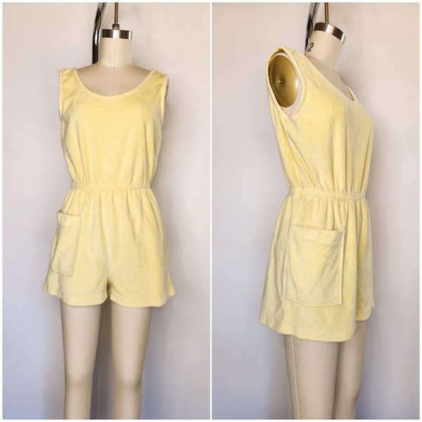 Yellow Poppy Terry Romper