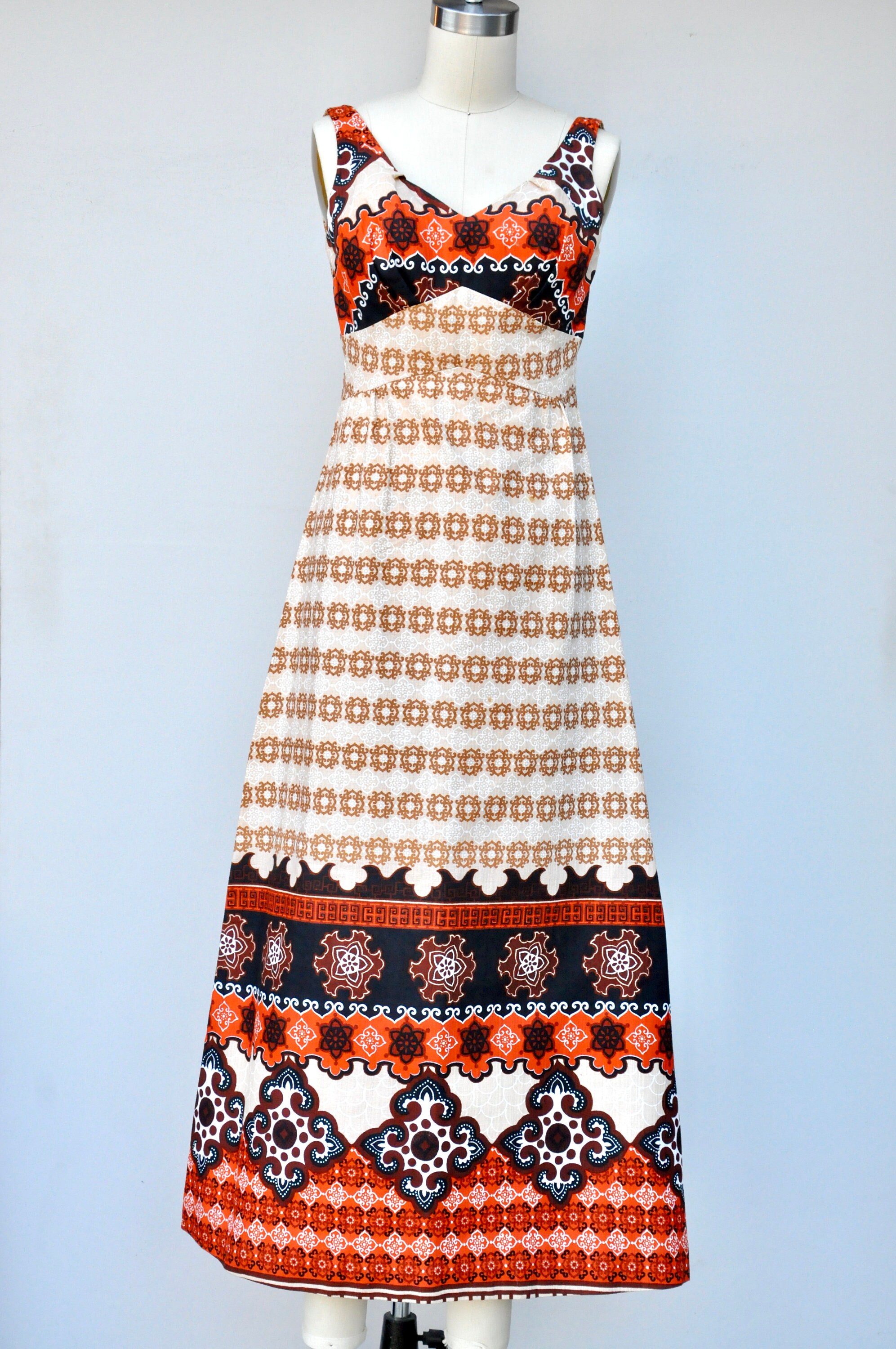 50s 60s MALIHINI Hawaii Dress - HAWAIIAN Dress - Floor Length Maxi Dress -  Psychedelic Floral - Original Tiki Pin up Hawaiian Dress - XS - Etsy UK