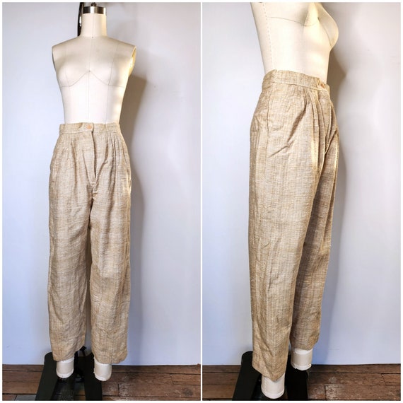 Vintage raw silk pants - Gem
