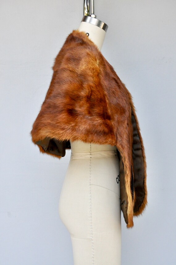 Vintage Mink Fur Stole Cape Capelet Wrap Shawl - … - image 4