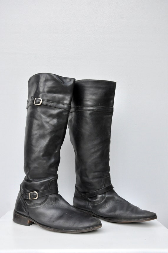 Vintage FRYE Leather Tall Boots - Equestrian Boot… - image 9