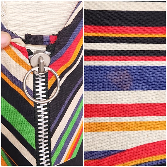 70s Stripes Maxi Dress - One Shoulder Dress - GOR… - image 9