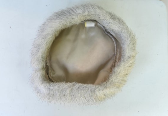 Vintage Faux Fur Gray Hat - Gray Faux Fur Hat - Warm Winter 