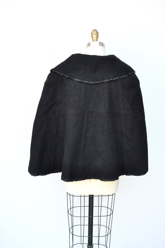 Vintage Oversized Wool Cape Poncho - 80s Italian … - image 5