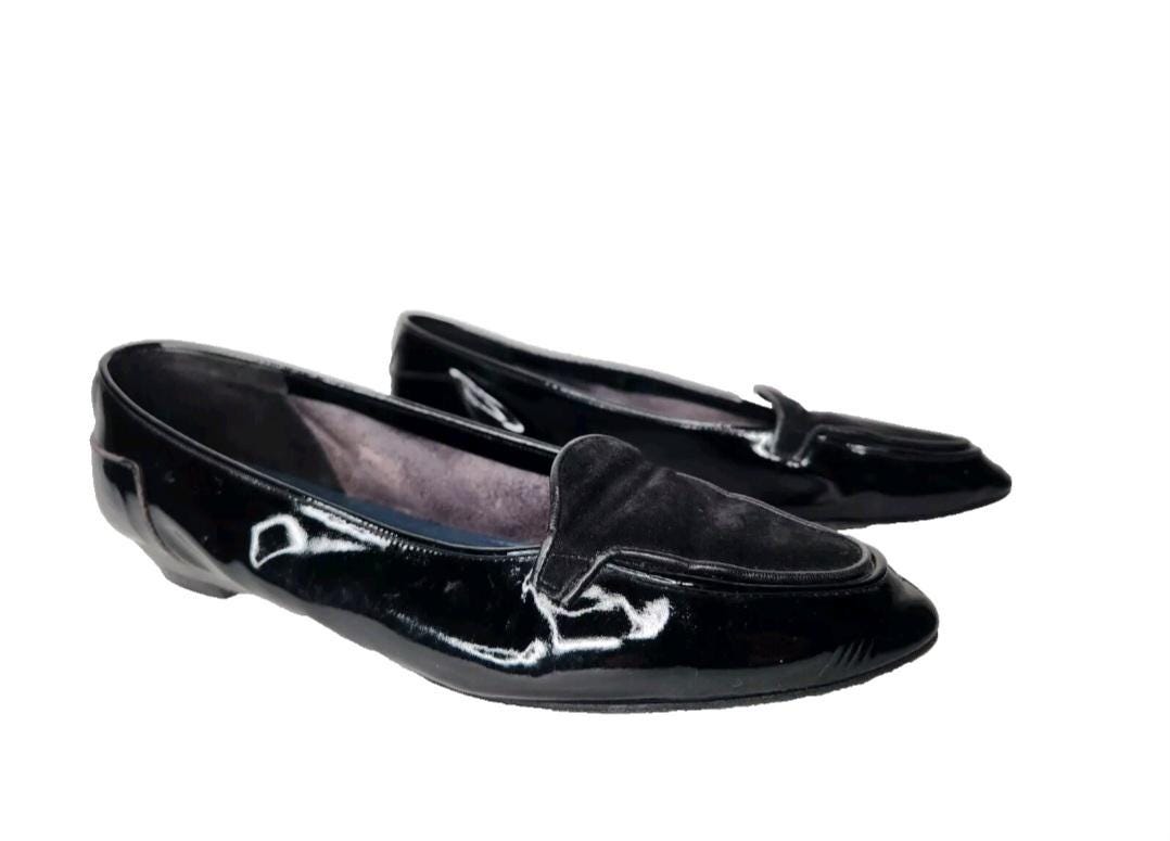 Vintage Joan and David vintage dress shoe loafers (Italy) 90s Vintage Joan & David Kitten Heels: Circa Black Pumps - Etsy main image 4