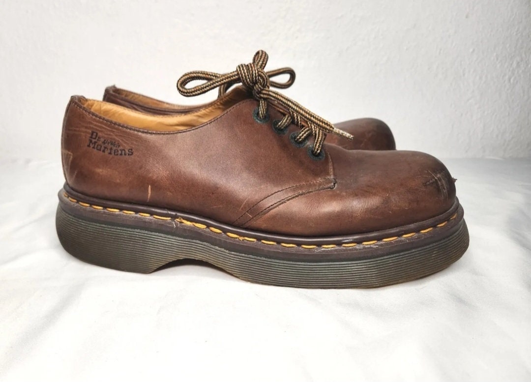 Vintage Dr Martens Chunky Platform Boots - Square Toe Boots  display picture 2
