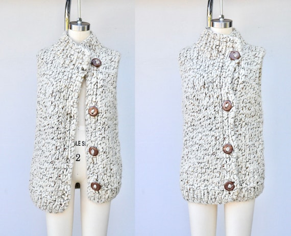 CHUNKY Wool Sweater Vest - Nordic Icelandic Sweate