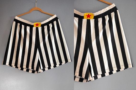 Vintage Norma Kamali OMO Stripes Star Shorts Coll… - image 1