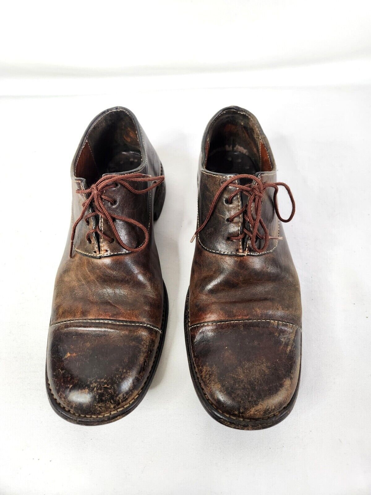 Augusto Brown Leather Lace Up Ankle Boots Italy Craftsmanship Vintage? Men\'s 8.5 Noble men main image 3