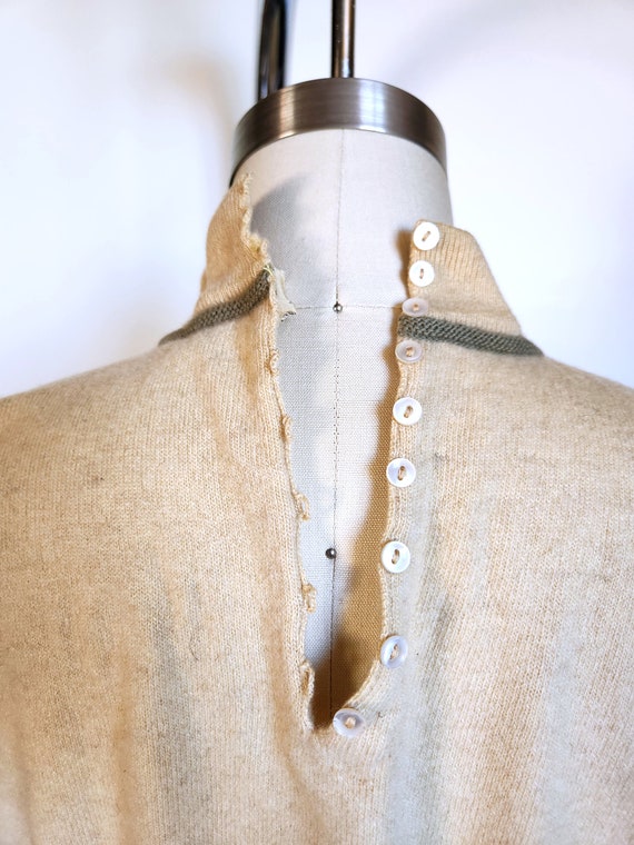 Vintage 40s 50s Cashmere Sweater - Cashmere Sweat… - image 6