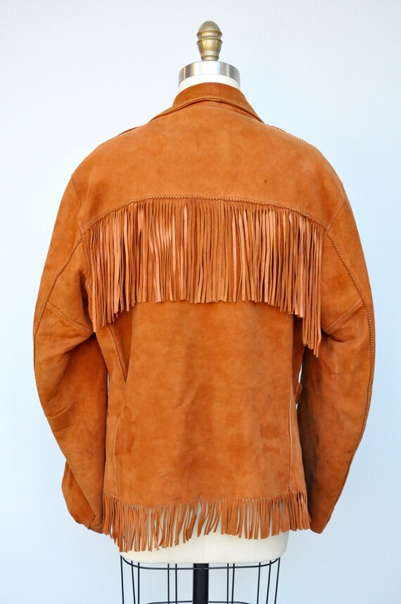Vintage Fringed Leather Jacket Leather Jacket Wes… Gem