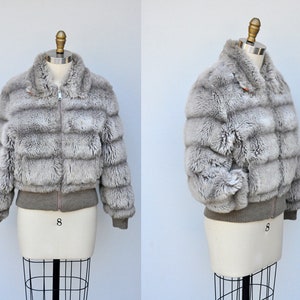 Vintage FAUX FUR Jacket - 70s 80s Fur Jacket - Faux Fur Bomber Jacket - Vegan Jacket Vegan Bomber Jacket Union Label USA Fur Jacket M
