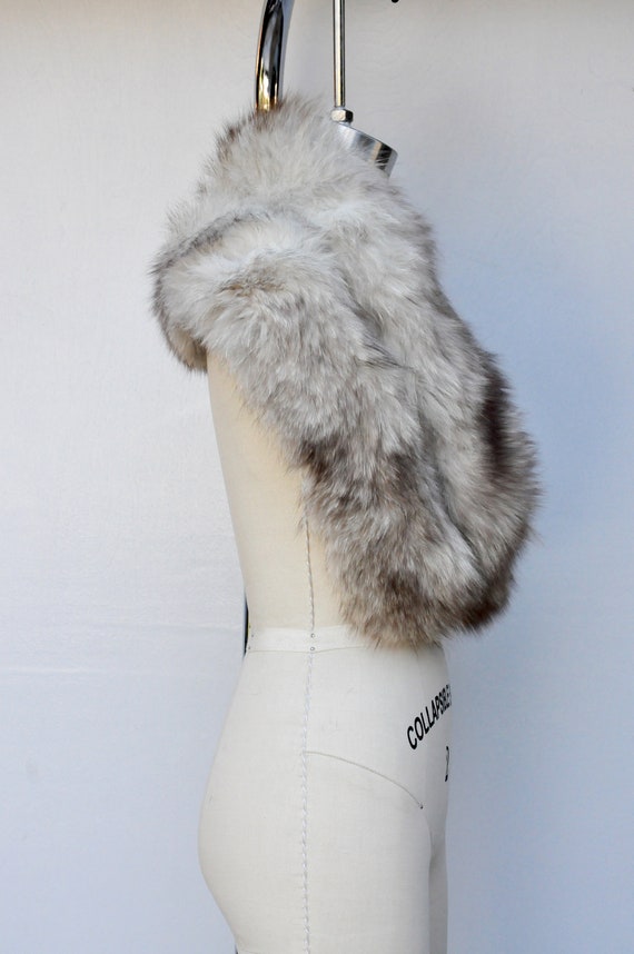 Vintage FOX Fur Stole Collar Shawl Shrug Cape - 4… - image 3