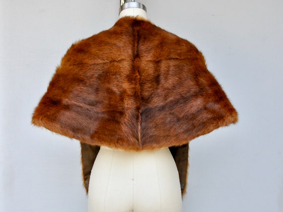 Vintage Mink Fur Stole Cape Capelet Wrap Shawl - … - image 3