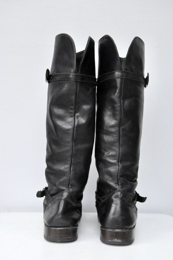 Vintage FRYE Leather Tall Boots - Equestrian Boot… - image 4